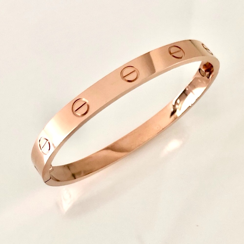 Rose Gold Screw Bracelet Cuff Classic Model - Picture 7 of 8